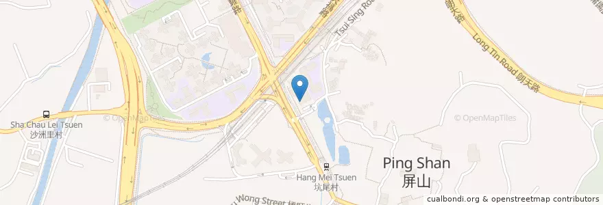 Mapa de ubicacion de Ping Shan Tin Shui Wai Public Library en China, Hong Kong, Guangdong, New Territories, Yuen Long District.