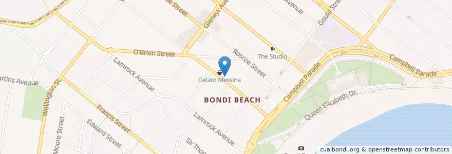 Mapa de ubicacion de Lorenzini Cafe en Australia, Nuovo Galles Del Sud, Waverley Council, Sydney.
