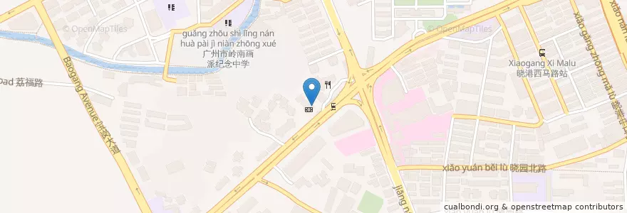 Mapa de ubicacion de KFC en 中国, 广东省, 广州市, 海珠区, 昌岗街道.