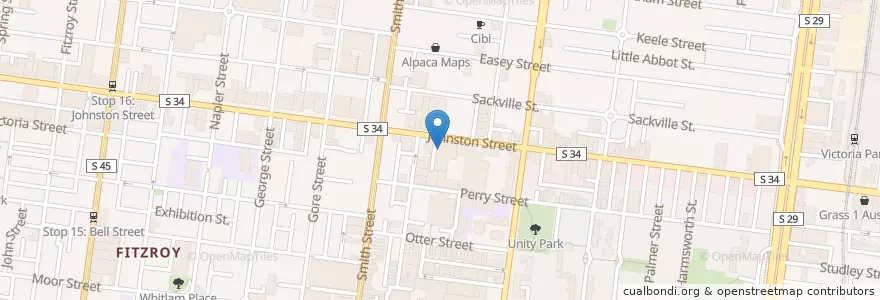 Mapa de ubicacion de Studio 52 en Australië, Victoria, City Of Yarra.
