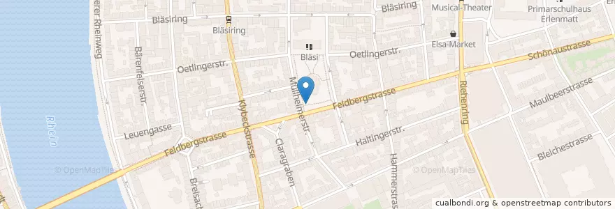 Mapa de ubicacion de Matthäus Obst- und Gemüsemarkt en 瑞士, Basel-Stadt, Basel.