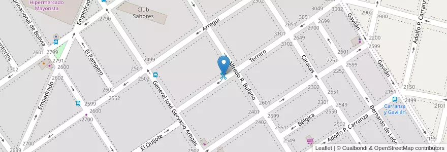 Mapa de ubicacion de 210 - Terrero en الأرجنتين, Ciudad Autónoma De Buenos Aires, Buenos Aires, Comuna 11.