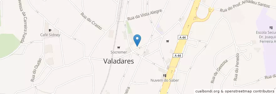 Mapa de ubicacion de Montepio Geral en 葡萄牙, 北部大區, Área Metropolitana Do Porto, Porto, Vila Nova De Gaia, Gulpilhares E Valadares.
