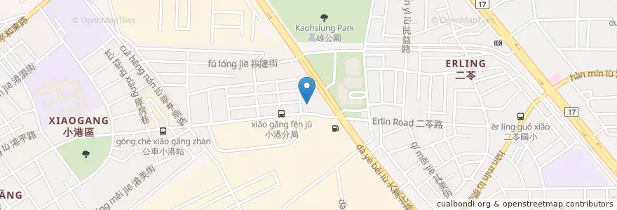 Mapa de ubicacion de 小港分局 en Taiwan, Kaohsiung, Distretto Di Xiaogang.