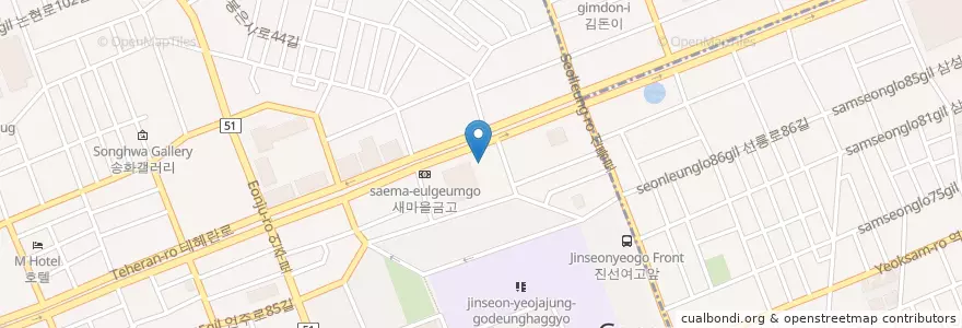 Mapa de ubicacion de 의료법인 하나로 의료재단 강남센터 en Korea Selatan, 서울, 강남구, 역삼동, 역삼1동, 역삼2동.