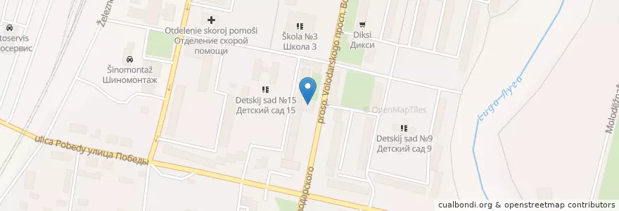 Mapa de ubicacion de городская библиотека en Russie, District Fédéral Du Nord-Ouest, Oblast De Léningrad, Лужский Район, Лужское Городское Поселение.