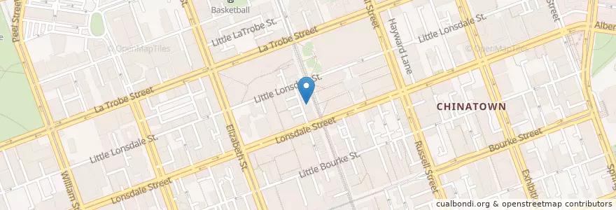 Mapa de ubicacion de Guzman Y Gomez en Australien, Victoria, City Of Melbourne.