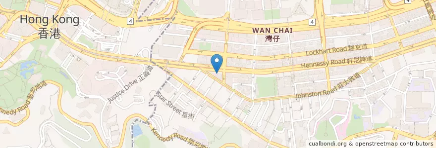 Mapa de ubicacion de 循道衛理聯合教會香港堂 Chinese Methodist Church en China, Guangdong, Hongkong, Hongkong, New Territories, 灣仔區 Wan Chai District.
