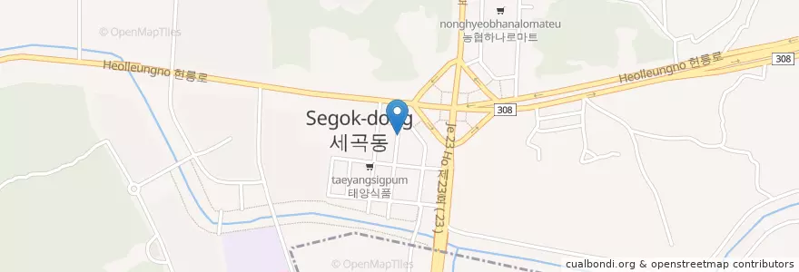 Mapa de ubicacion de 대왕새마을금고 en Республика Корея, Сеул, 강남구, 세곡동.