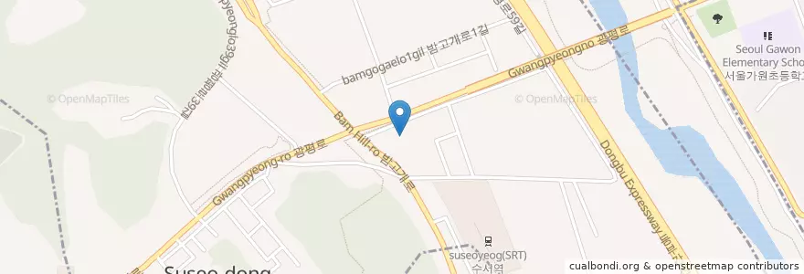 Mapa de ubicacion de 국민은행 수서역지점 en 대한민국, 서울.