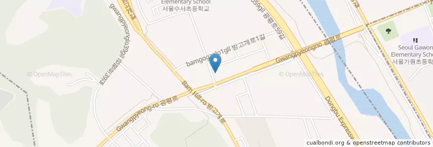 Mapa de ubicacion de 기업은행 수서역지점 en Corée Du Sud, Séoul.
