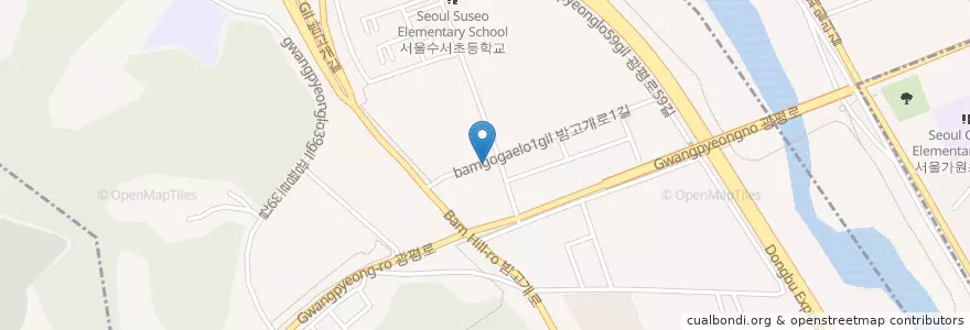 Mapa de ubicacion de KEB하나은행 수서역지점 en Corée Du Sud, Séoul.
