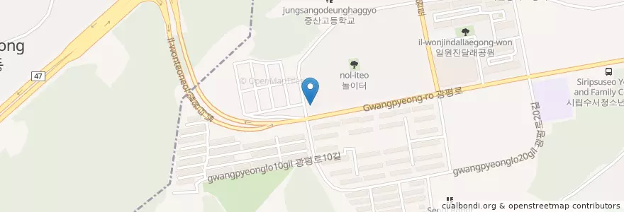Mapa de ubicacion de 우리은행 일원역지점 en 대한민국, 서울, 강남구.