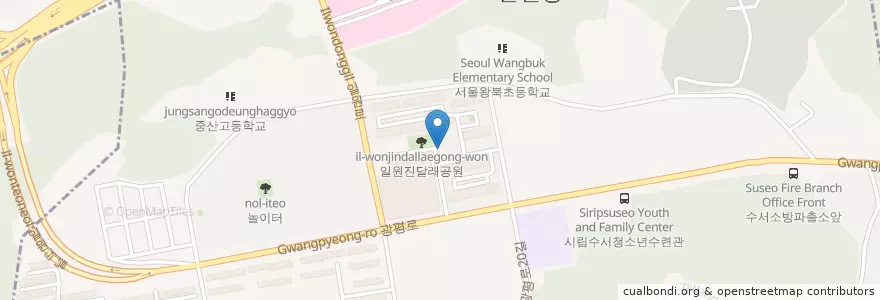 Mapa de ubicacion de KEB외환은행 일원역지점 en کره جنوبی, سئول, 강남구, 일원본동.