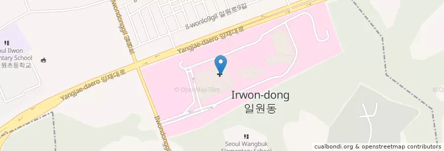 Mapa de ubicacion de 신한은행 삼성서울병원지점 en 대한민국, 서울, 강남구.