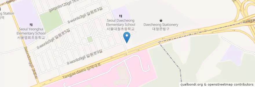 Mapa de ubicacion de 우리은행 일원1동지점 en Corea Del Sud, Seul, 강남구, 일원1동.