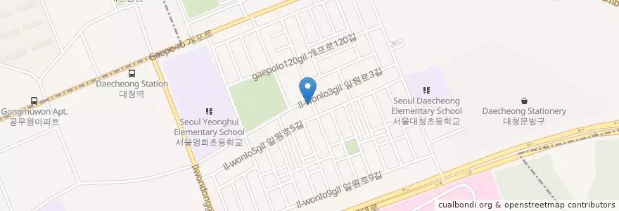 Mapa de ubicacion de 농협 일원동지점 en Corea Del Sur, Seúl, 강남구, 일원1동.