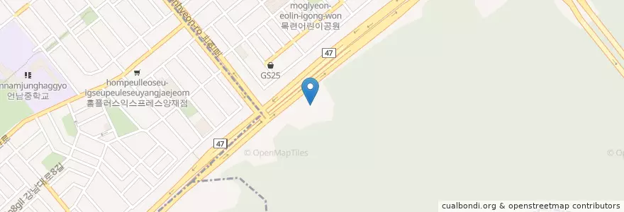 Mapa de ubicacion de 능인불교선양원신용협동조합 en 대한민국, 서울, 강남구, 개포동, 개포4동.