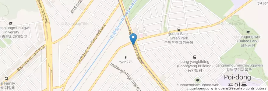 Mapa de ubicacion de 외환은행 포이동지점 en Corea Del Sur, Seúl, 강남구.