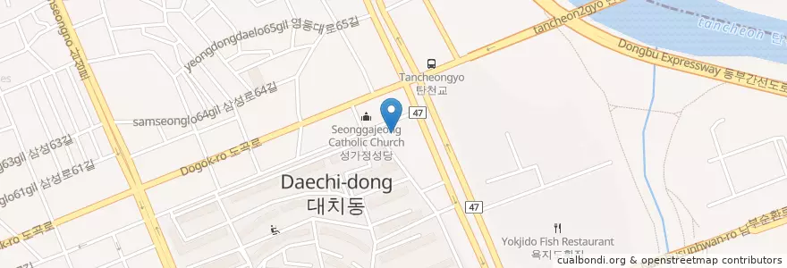 Mapa de ubicacion de 정상수학학원 en 대한민국, 서울, 강남구, 대치동, 대치2동.