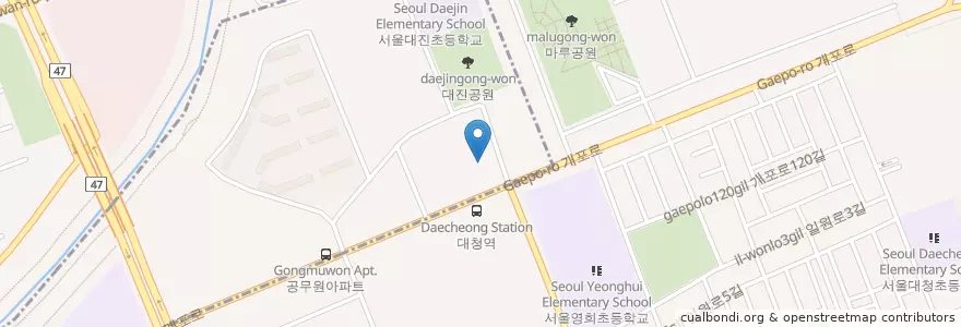 Mapa de ubicacion de 우리은행 en Corea Del Sur, Seúl, 강남구, 일원2동.