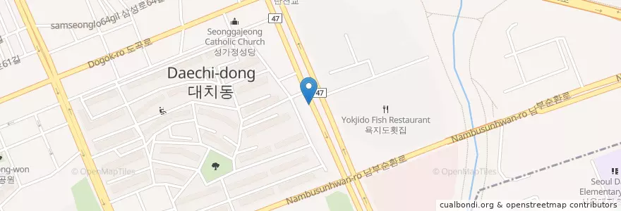 Mapa de ubicacion de 신한은행 en كوريا الجنوبية, سول, 강남구, 대치동, 대치2동.