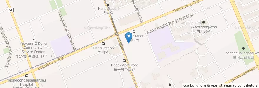 Mapa de ubicacion de 외환은행 en Corea Del Sud, Seul, 강남구, 대치동, 대치1동.