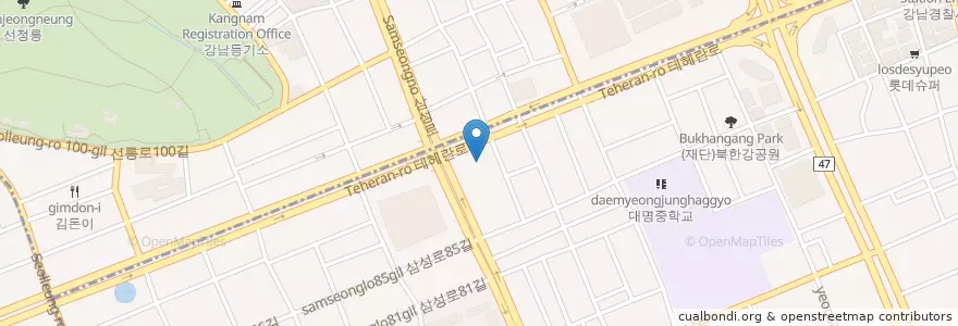 Mapa de ubicacion de 새마을금고 en کره جنوبی, سئول, 강남구, 대치동, 대치2동.