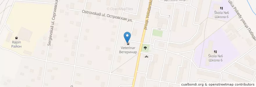 Mapa de ubicacion de Ветеринар en Russia, Northwestern Federal District, Leningrad Oblast, Laukaa District, Лужское Городское Поселение.
