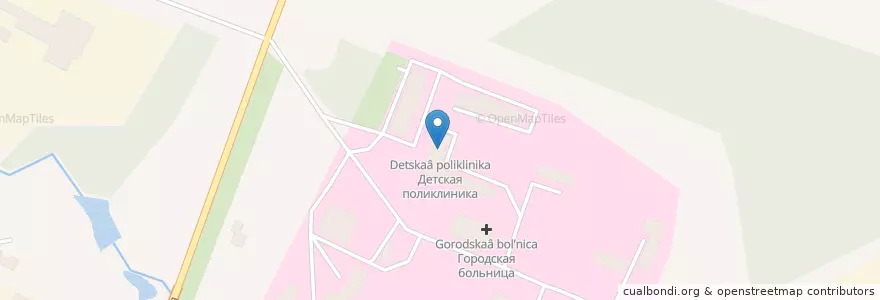 Mapa de ubicacion de Детская поликлиника en Russland, Föderationskreis Nordwest, Oblast Leningrad, Rajon Luga, Лужское Городское Поселение.