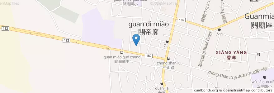 Mapa de ubicacion de 京城商業銀行 en Тайвань, Тайнань, 關廟區.