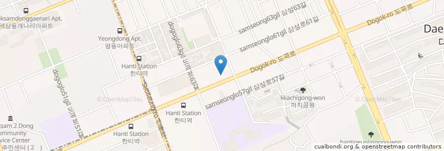 Mapa de ubicacion de 대치4동우편취급국 en 대한민국, 서울, 강남구, 대치동, 대치4동.