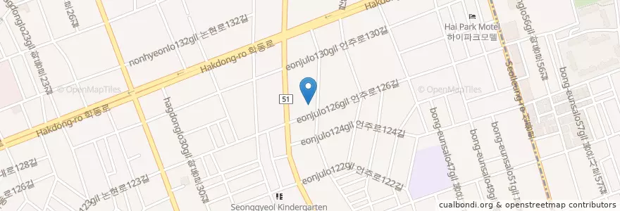 Mapa de ubicacion de 우리은행 en 대한민국, 서울, 강남구, 논현동, 논현2동.