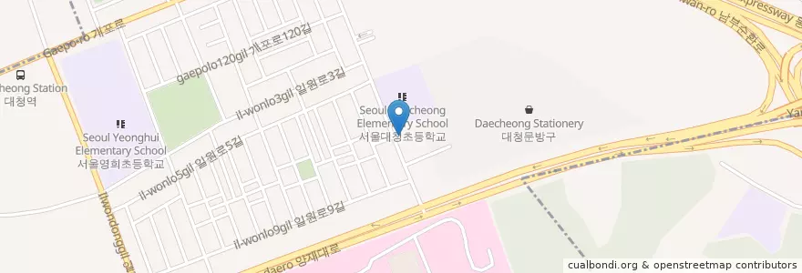 Mapa de ubicacion de 서울일원동우체국 en 韩国/南韓, 首尔, 江南區, 일원1동.