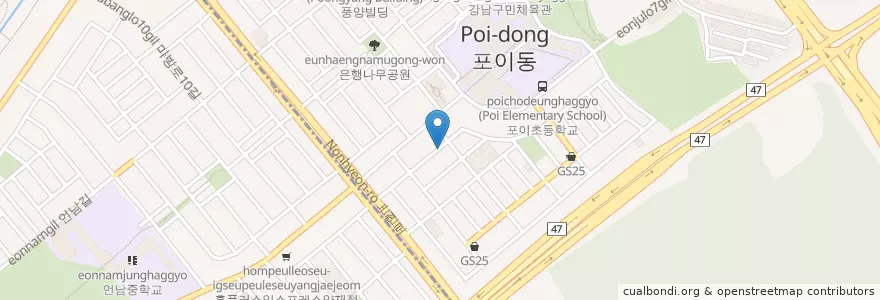 Mapa de ubicacion de 개포119안전센터 en Республика Корея, Сеул, 강남구, 개포4동.