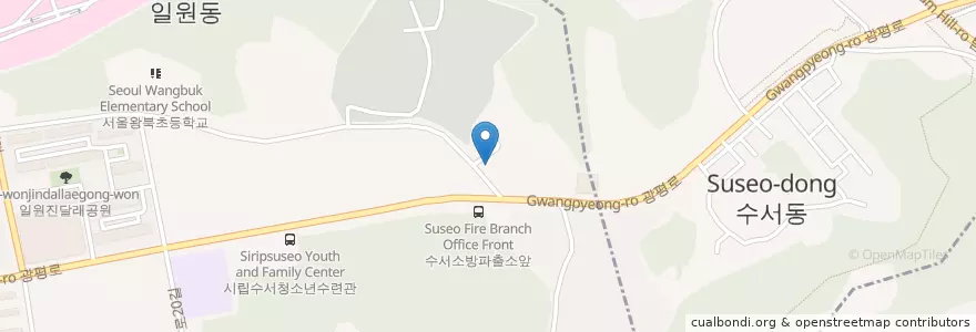 Mapa de ubicacion de 수서119안전센터 en Corée Du Sud, Séoul, 강남구, 일원본동.