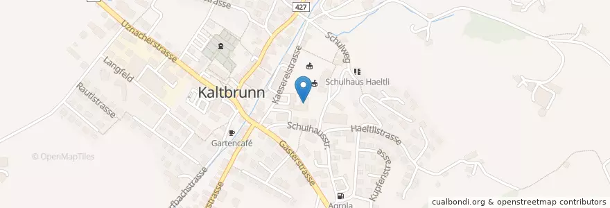 Mapa de ubicacion de Oberstufenzentrum Kaltbrunn en Suiza, San Galo, Wahlkreis See-Gaster, Kaltbrunn.