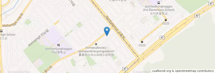 Mapa de ubicacion de 우리은행 en Corea Del Sur, Seúl, 강남구, 개포4동.