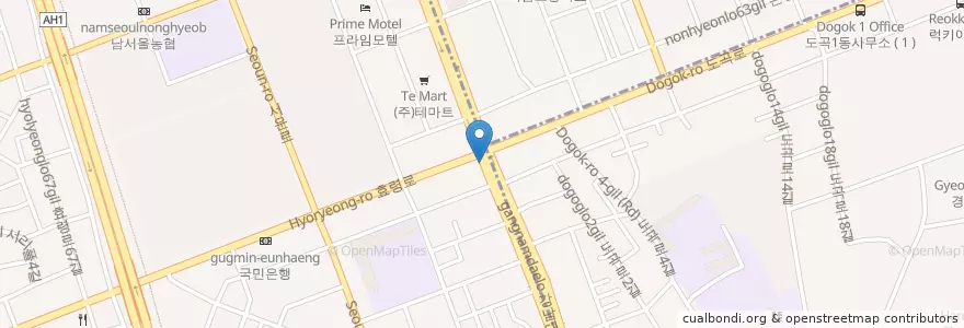 Mapa de ubicacion de 산업은행 en 韩国/南韓, 首尔, 瑞草區, 서초2동.