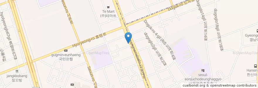 Mapa de ubicacion de 부산은행 en 대한민국, 서울, 서초구, 서초2동.