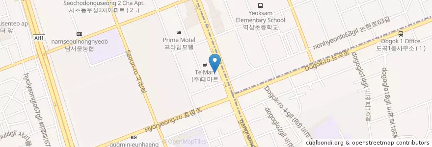 Mapa de ubicacion de 기업은행 en Korea Selatan, 서울, 서초구, 서초2동.
