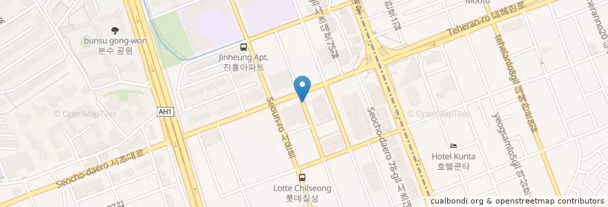 Mapa de ubicacion de 신한은행 en Korea Selatan, 서울, 서초구, 서초동, 서초2동.