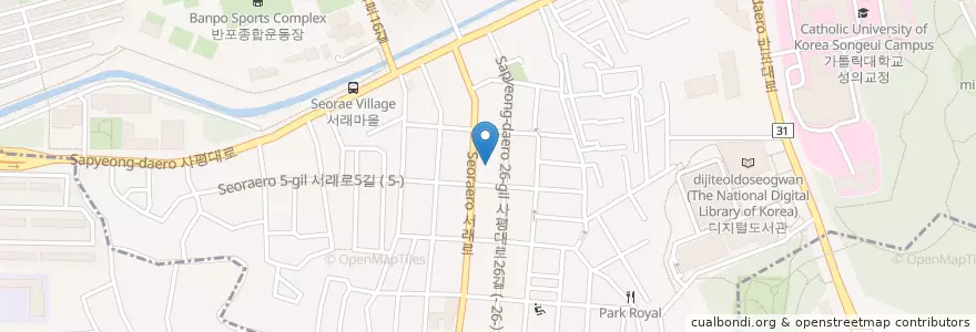 Mapa de ubicacion de 신한은행 en Corea Del Sud, Seul, 서초구, 반포동, 반포4동.