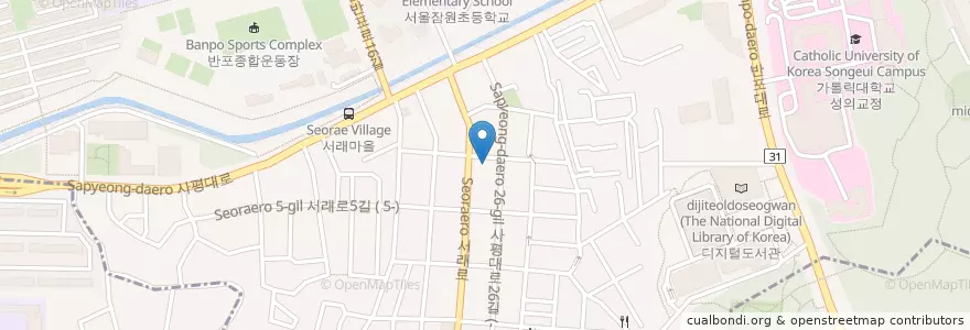 Mapa de ubicacion de 국민은행 en Corea Del Sur, Seúl, 서초구, 반포동, 반포4동.