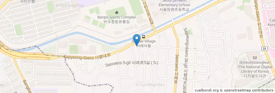 Mapa de ubicacion de 외환은행 en Güney Kore, Seul, 서초구, 반포동, 반포4동.