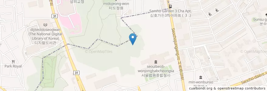 Mapa de ubicacion de 신한은행 en South Korea, Seoul, Seocho-Gu, Seocho 3(Sam)-Dong, Seocho-Dong.