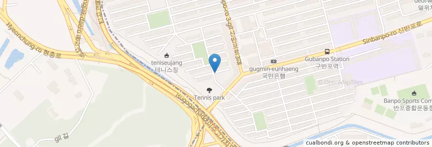 Mapa de ubicacion de 하나은행 en 대한민국, 서울, 서초구, 반포동.