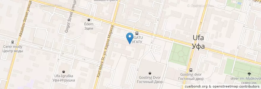 Mapa de ubicacion de Лицей № 153 en Rusland, Приволжский Федеральный Округ, Basjkirostan, Городской Округ Уфа.