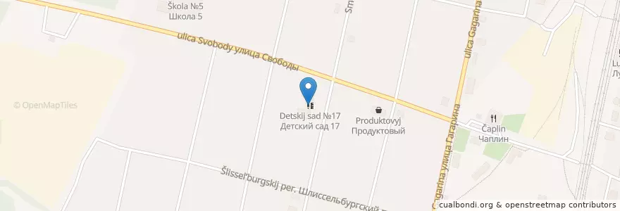 Mapa de ubicacion de Детский сад №17 en Russia, Northwestern Federal District, Leningrad Oblast, Laukaa District, Лужское Городское Поселение.