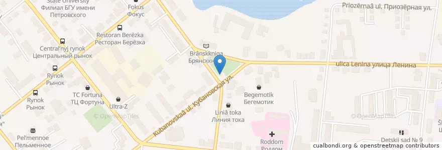 Mapa de ubicacion de Часовня Вонифатьевской церкви en Rusia, Distrito Federal Central, Óblast De Briansk, Новозыбковский Городской Округ.